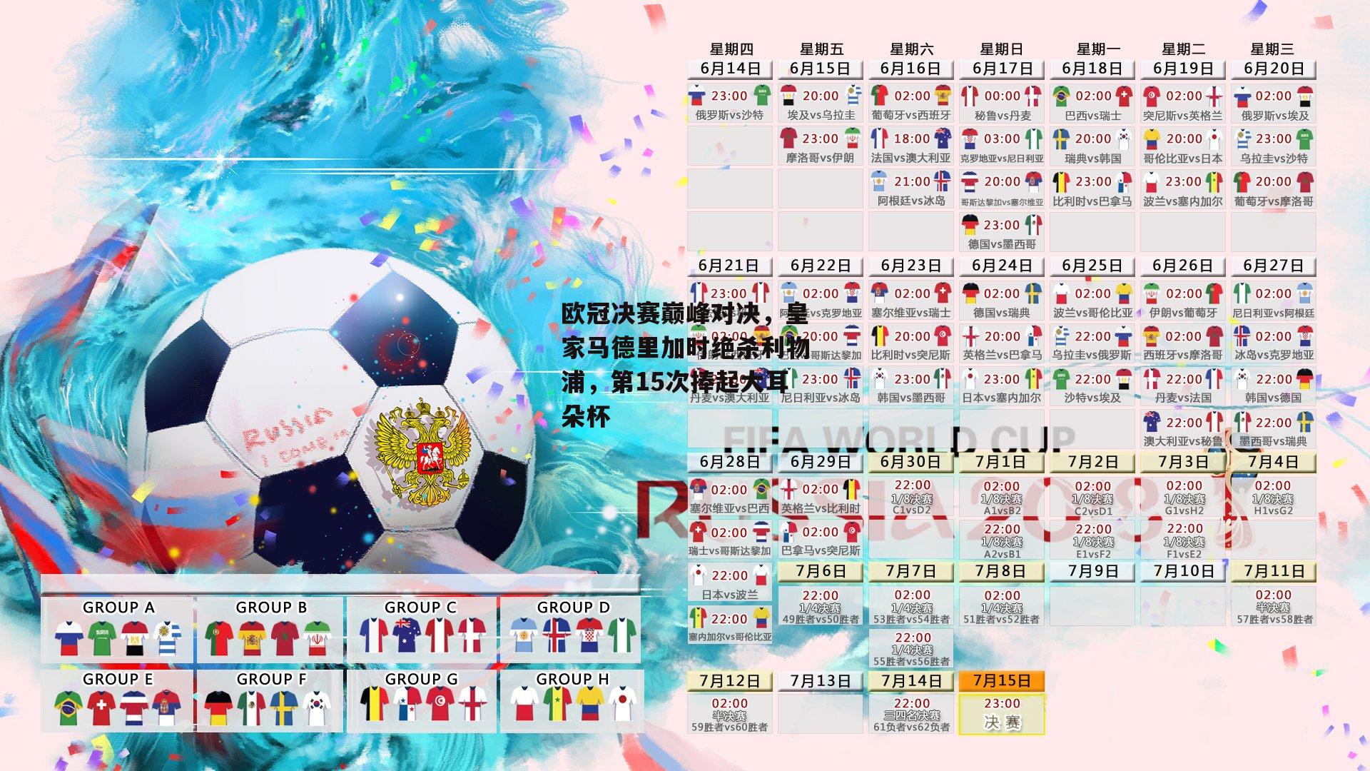 欧冠决赛巅峰对决,皇家马德里加时绝杀利物浦,第15次捧起大耳朵杯:YY易游体育平台